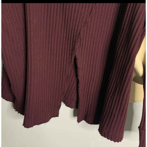 Free People Juicy Thermal Top Size Large New Date Night Oversized Boho - Picture 4 of 5